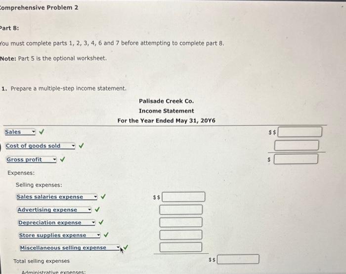 Comprehensive Problem 2 Part 3: NOTE: You must | Chegg.com