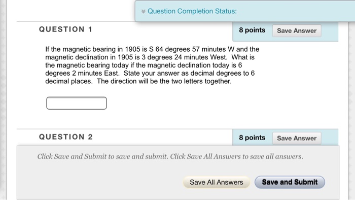 Solved Question Completion Status: QUESTION 1 8 points Save | Chegg.com