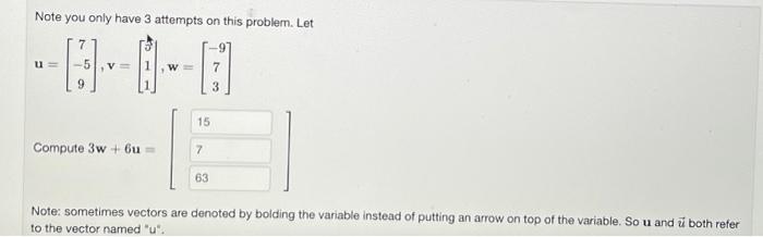 Solved Note you only have 3 attempts on this problem. Let | Chegg.com