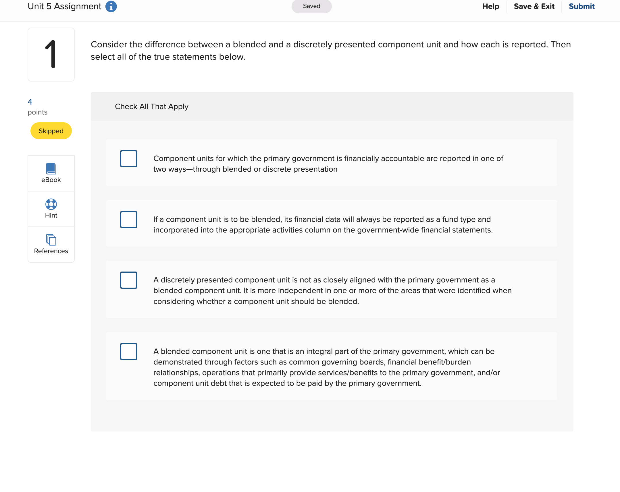 Solved 4 ﻿Consider the difference between a blended and a