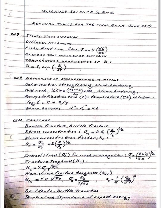 Solved can you explain every formula in each chapter and | Chegg.com