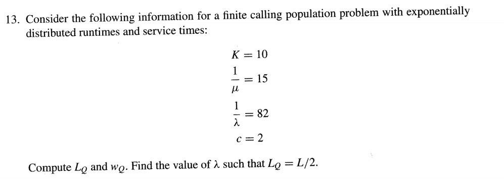Solved 13. Consider the following information for a finite | Chegg.com