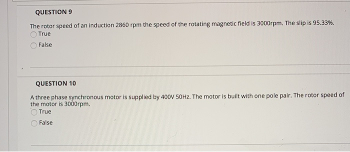 Solved QUESTION 1 A three phase induction motor is supplied | Chegg.com