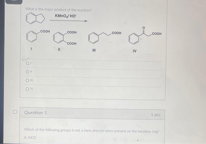 Solved Which is the major product of the reaction: Cl2/FeCl3 | Chegg.com