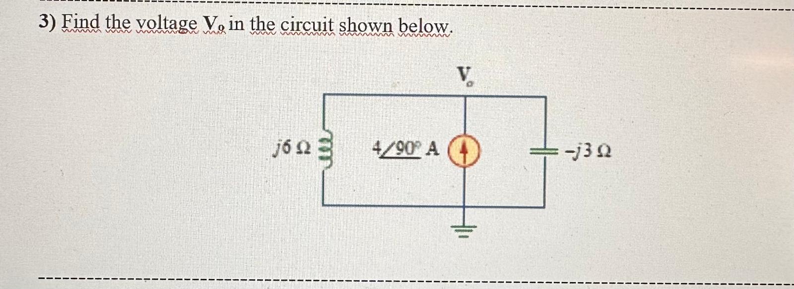 Solved Find the voltage V0 in ﻿the circuit shown below. | Chegg.com
