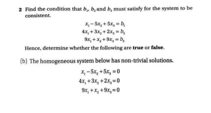 Solved 2 Find The Condition That By, By And B, Must Satisfy | Chegg.com