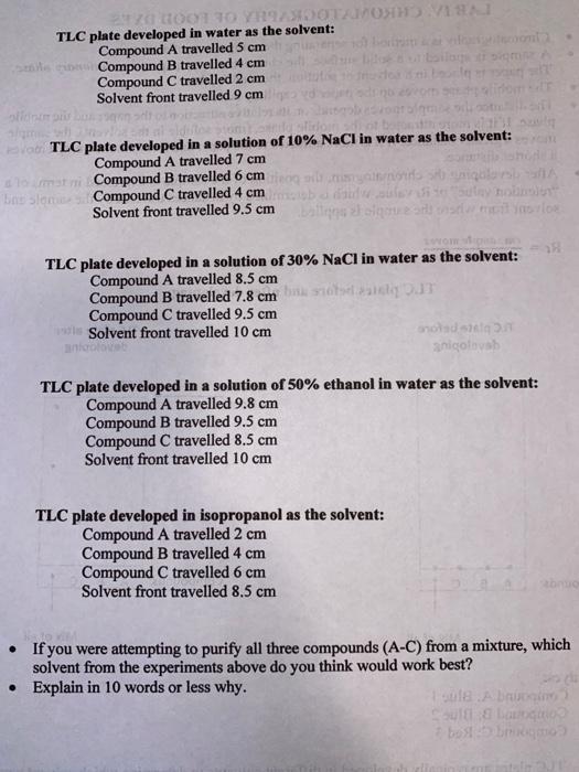 Solved . . LAB IV. CHROMATOGRAPHY OF FOOD DYES dolgo •