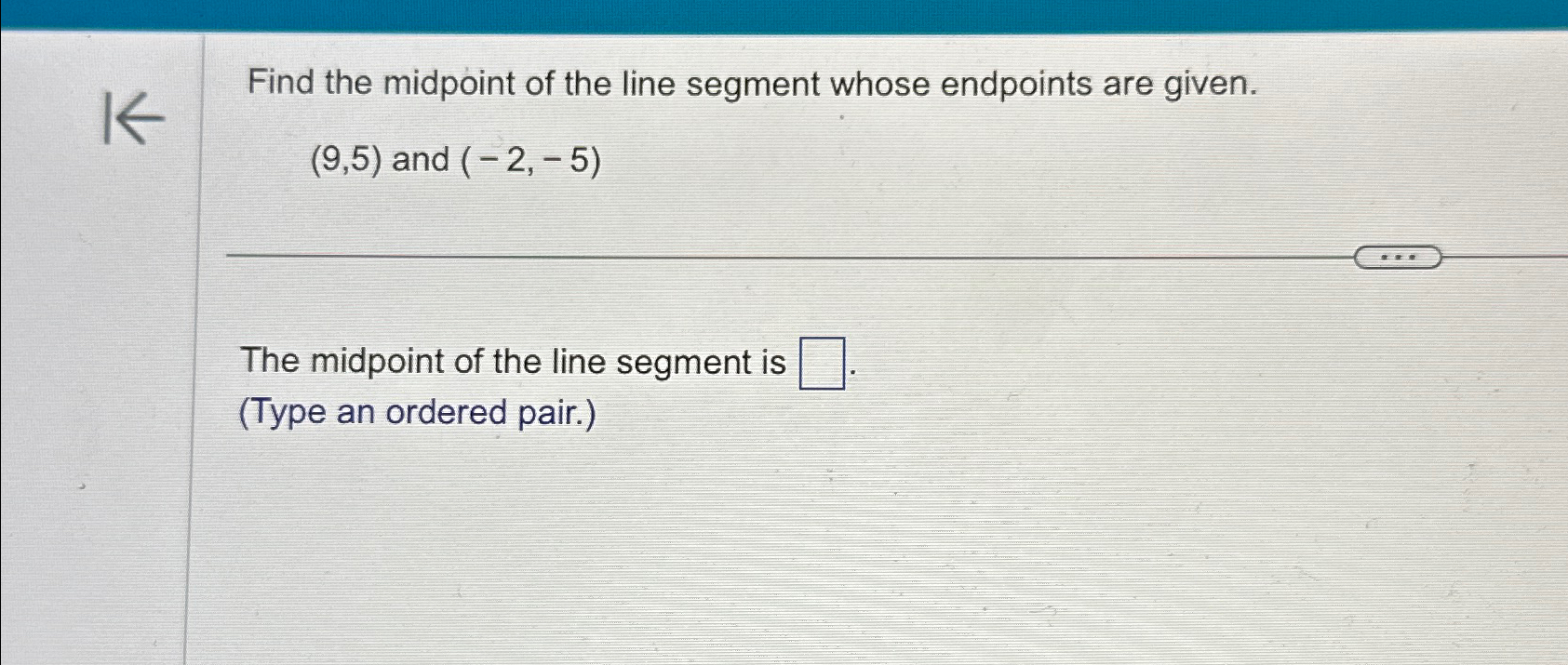 how to find the midpoint of a line segment with given endpoints