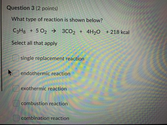 Solved Question 1 (2 points) Identify the combination | Chegg.com