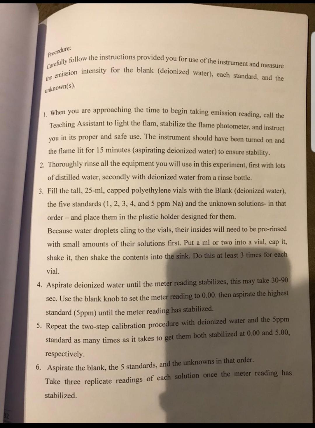 Solved Introduction Flame photometry, Experiment 10