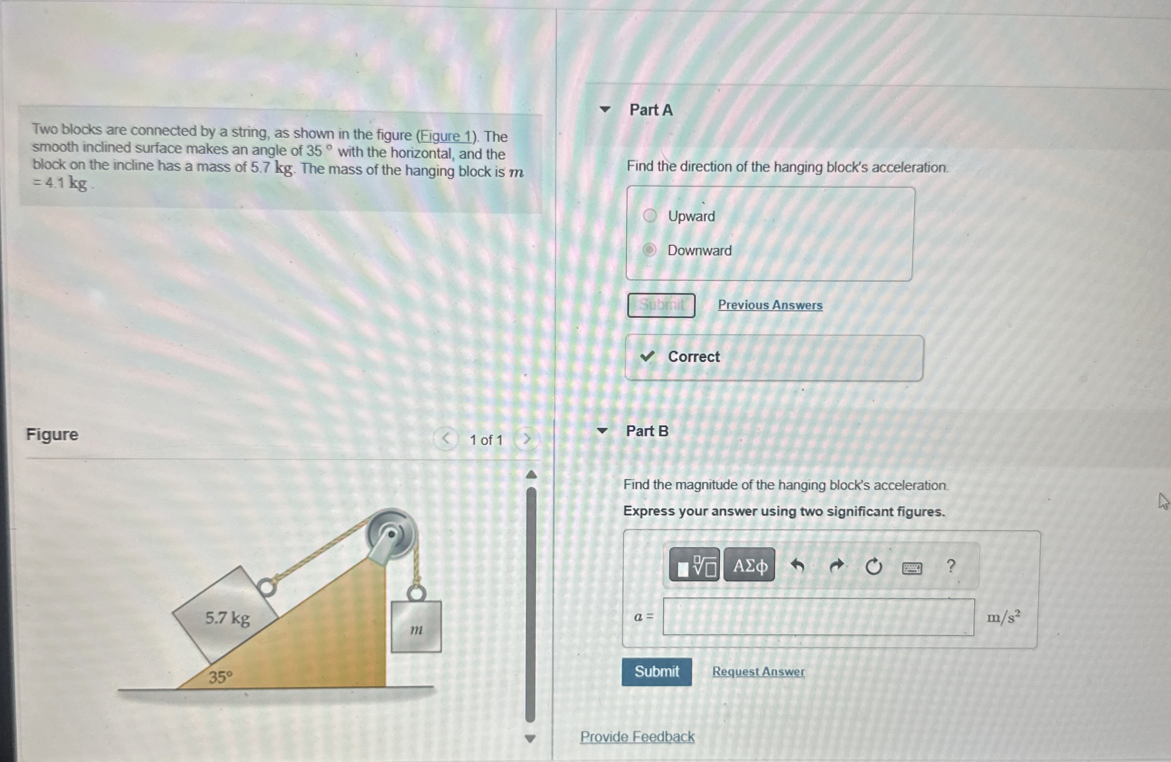 Solved Two blocks are connected by a string, as shown in the | Chegg.com