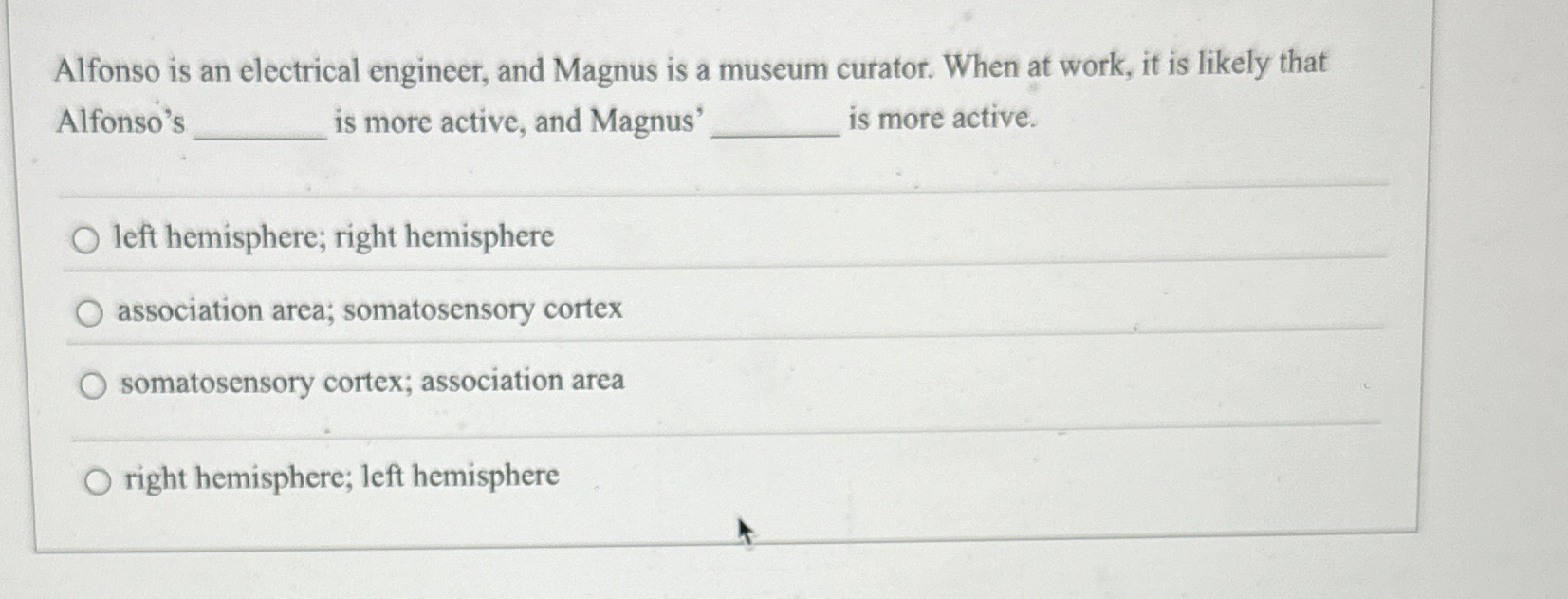 Solved Alfonso is an electrical engineer, and Magnus is a