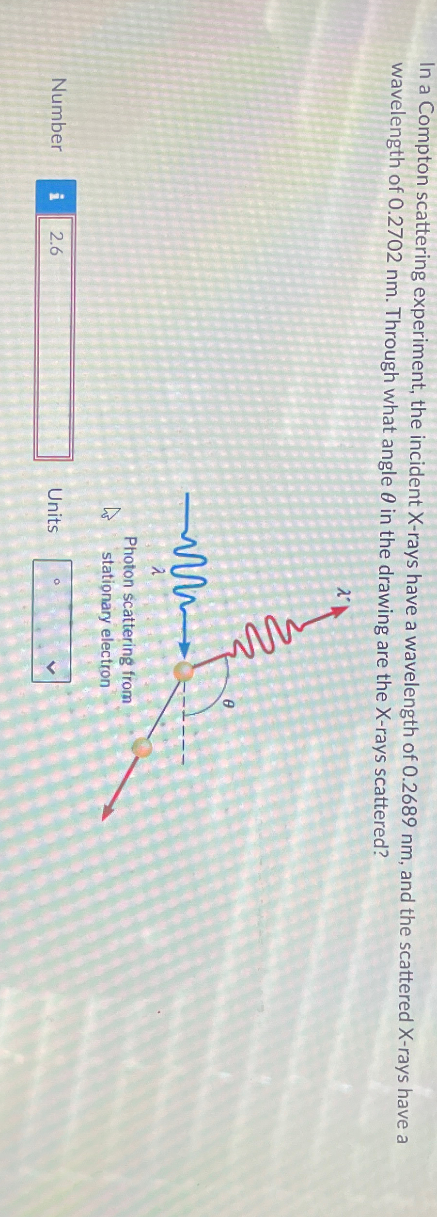 Solved In a Compton scattering experiment, the incident | Chegg.com