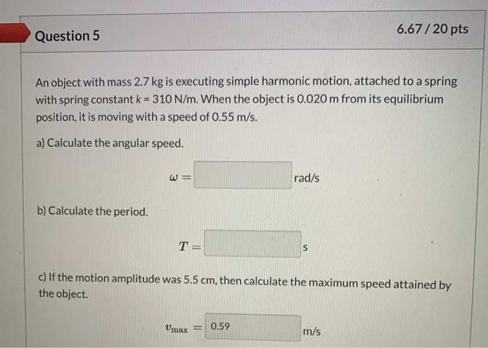 13 33 20 Pts Question 4 A Pendulum Makes 28 Chegg 