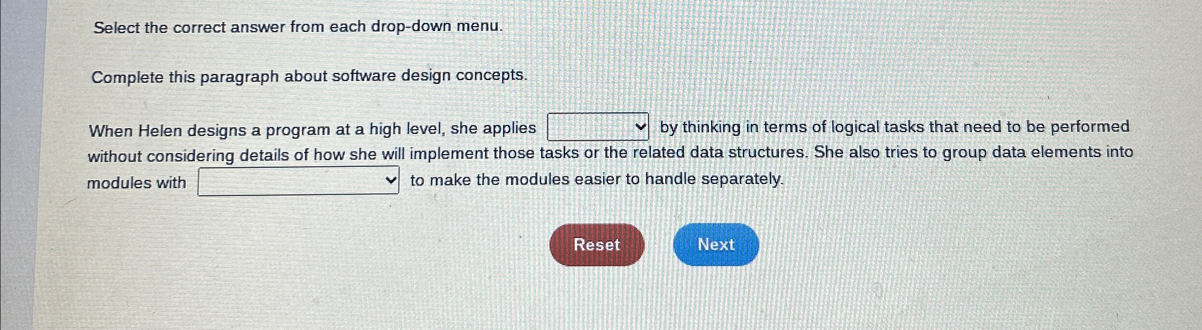 Solved Select the correct answer from each drop-down | Chegg.com
