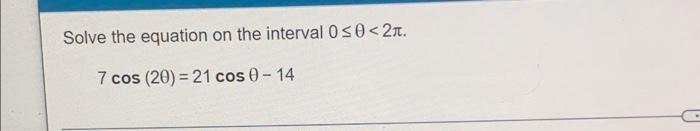 Solved Solve the equation on the interval 0 30
