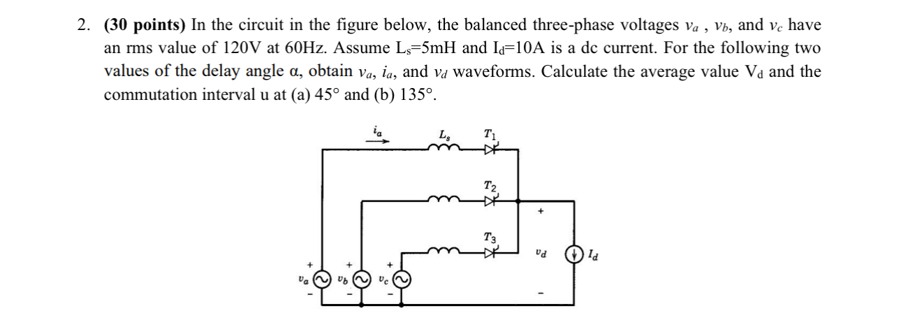 Solved ( 30 ﻿points) ﻿In the circuit in the figure below, | Chegg.com