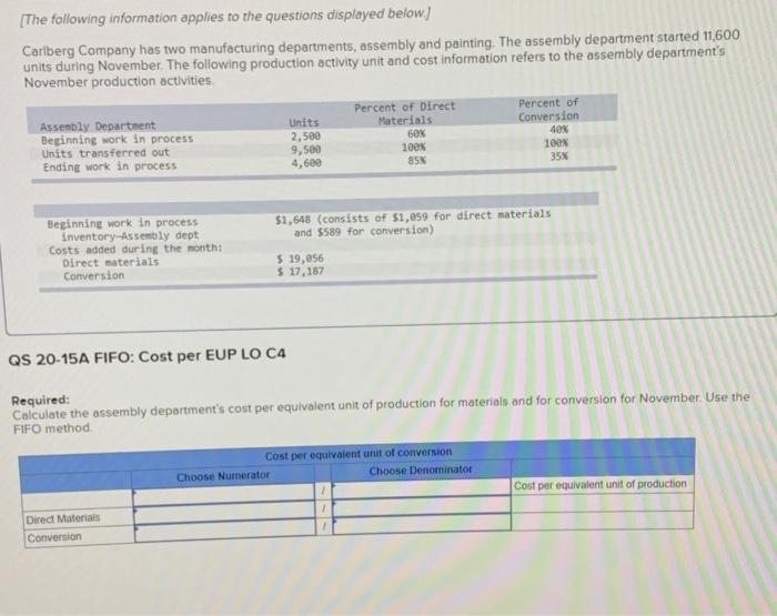 Solved [The following information applies to the questions