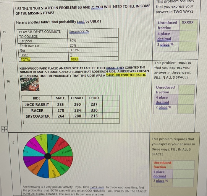 Solved USE THE % YOU STATED IN PROBLEMS 6B AND 7: YOU WILL | Chegg.com