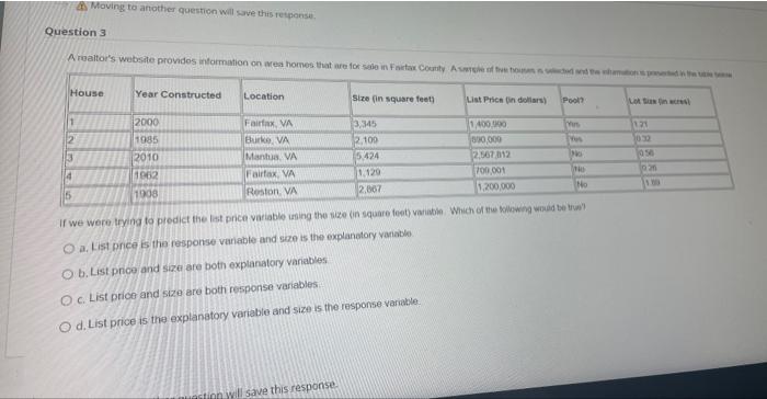 Solved Use the following table to answer the next three | Chegg.com