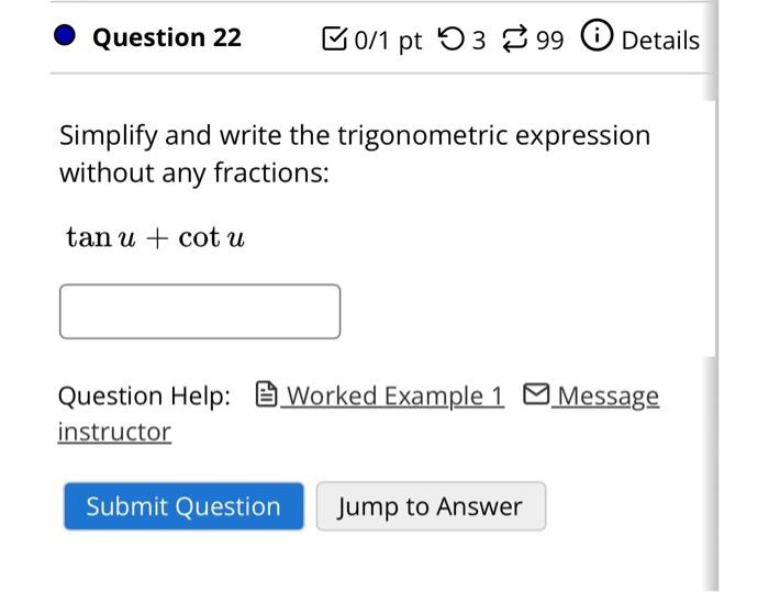 Solved Simplify and write the trigonometric expression | Chegg.com