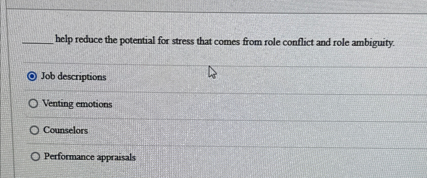 Solved help reduce the potential for stress that comes from | Chegg.com