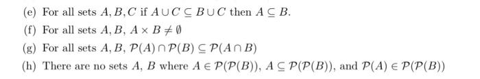 Solved DISCRETE MATH indicate true or false, then if it is | Chegg.com