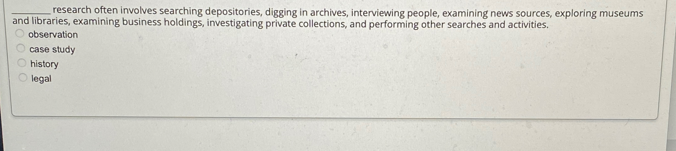 Solved q, ﻿research often involves searching depositories, | Chegg.com