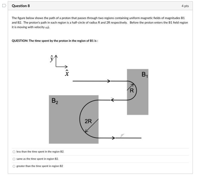 Solved Question 8 4 pts The figure below shows the path of a | Chegg.com
