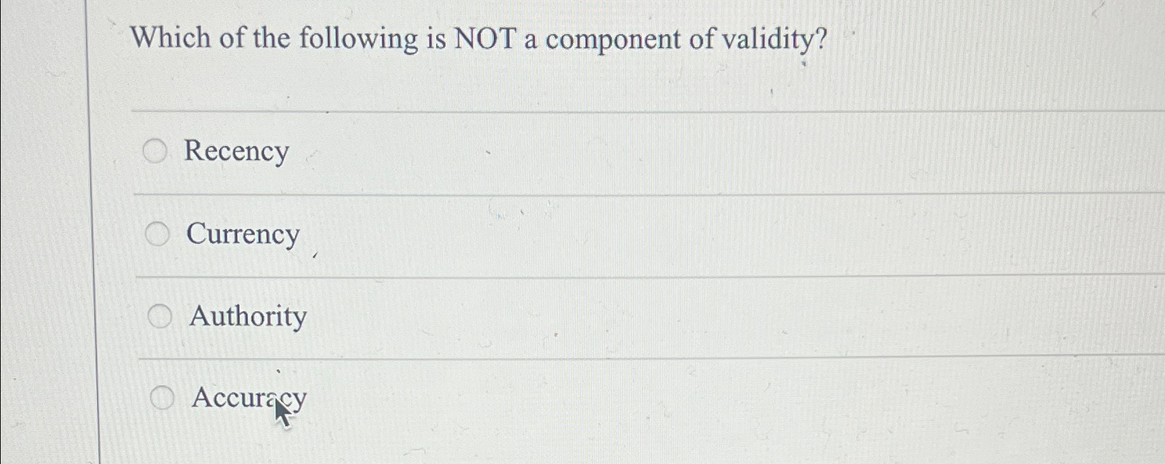 Solved Which of the following is NOT a component of | Chegg.com