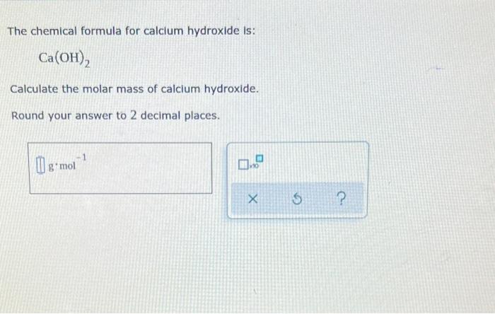 calculate the relative formula mass of calcium hydroxide ca oh 2