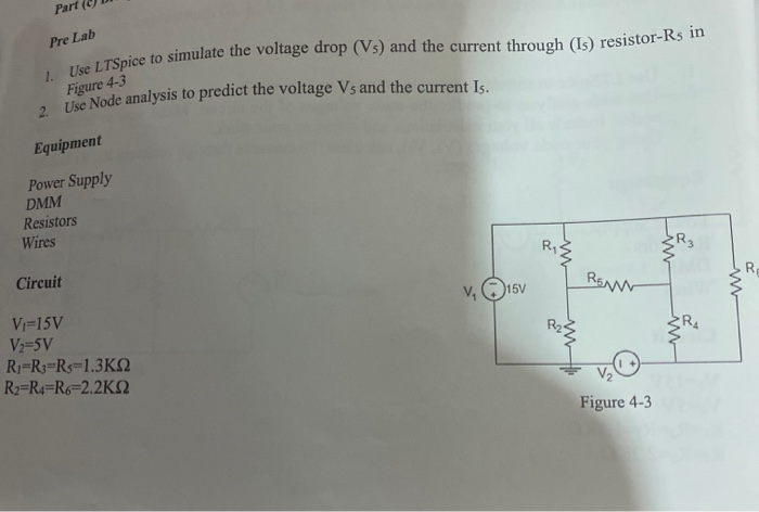 Solved Part (0) DI Pre Lab Spice to simulate the voltage | Chegg.com