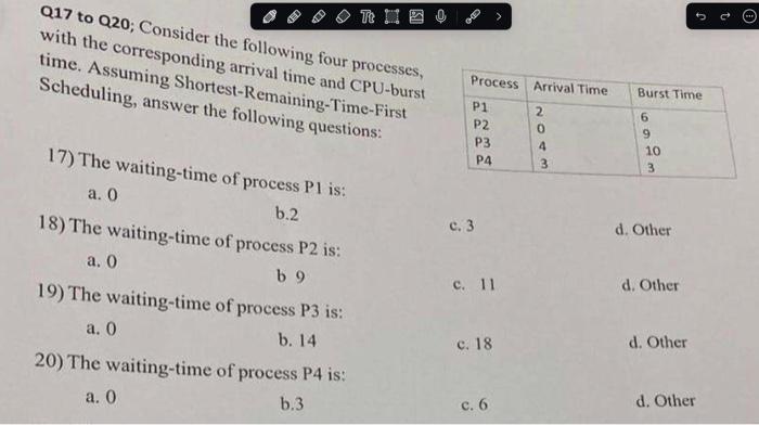 Solved with the consider the following four processes, time. | Chegg.com