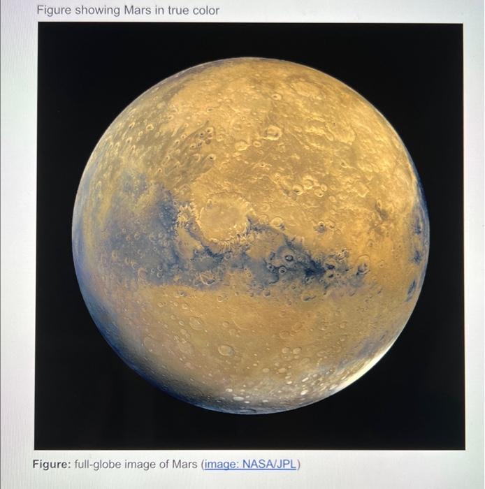 Figure showing a topographic map of Venus, and two | Chegg.com
