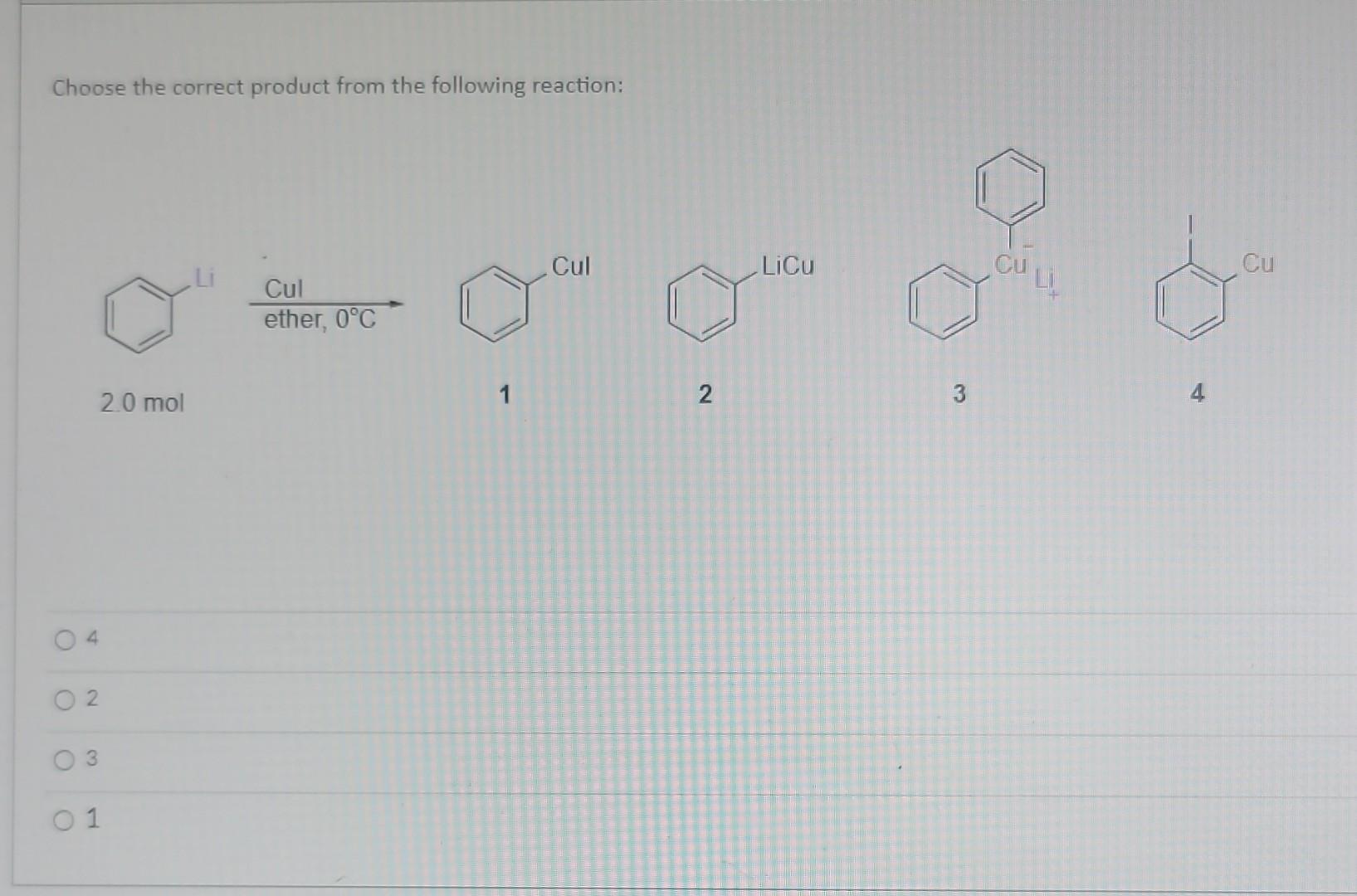 Solved Choose the correct product from the following | Chegg.com