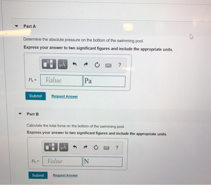 Solved Problem 10.16 Dimensions of a swimming pool are 25.0 | Chegg.com