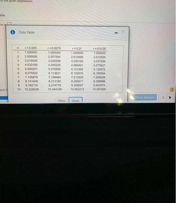 Solved 5.4.3 Use the table and find the value of the given | Chegg.com