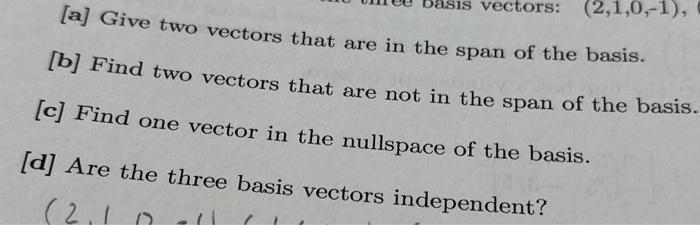 finding span of two vectors