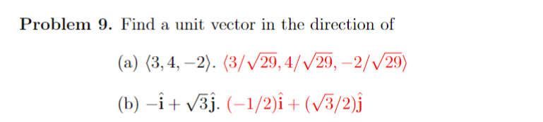 Solved Problem 9. ﻿Find a unit vector in the direction | Chegg.com