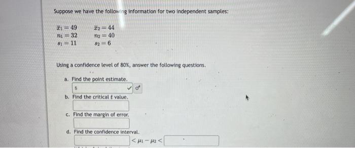 Solved Suppose we have the following information for two | Chegg.com