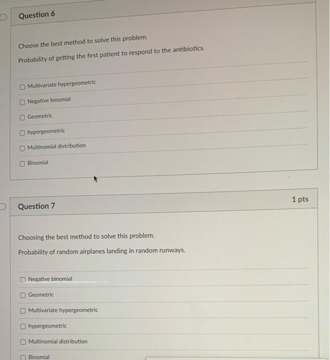 Solved D Question 6 Choose the best method to solve this | Chegg.com