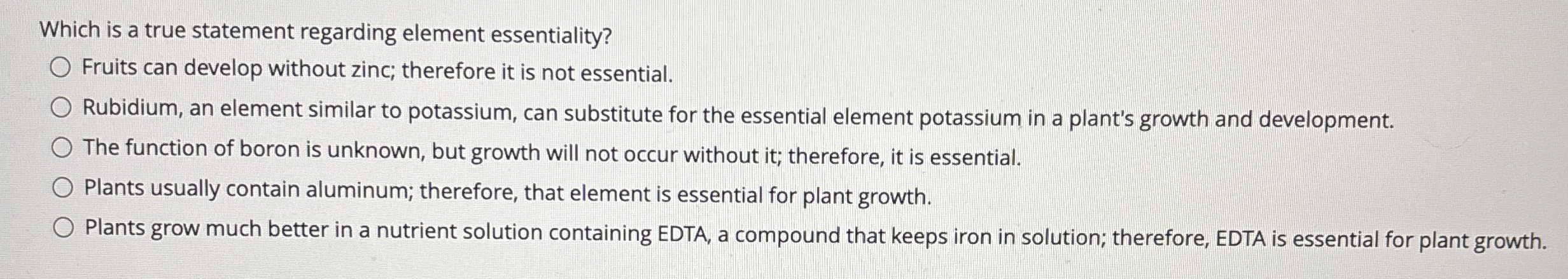 Solved Which is a true statement regarding element | Chegg.com