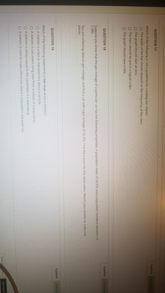 Solved QUESTION 17 spoints Which of the following is not a | Chegg.com
