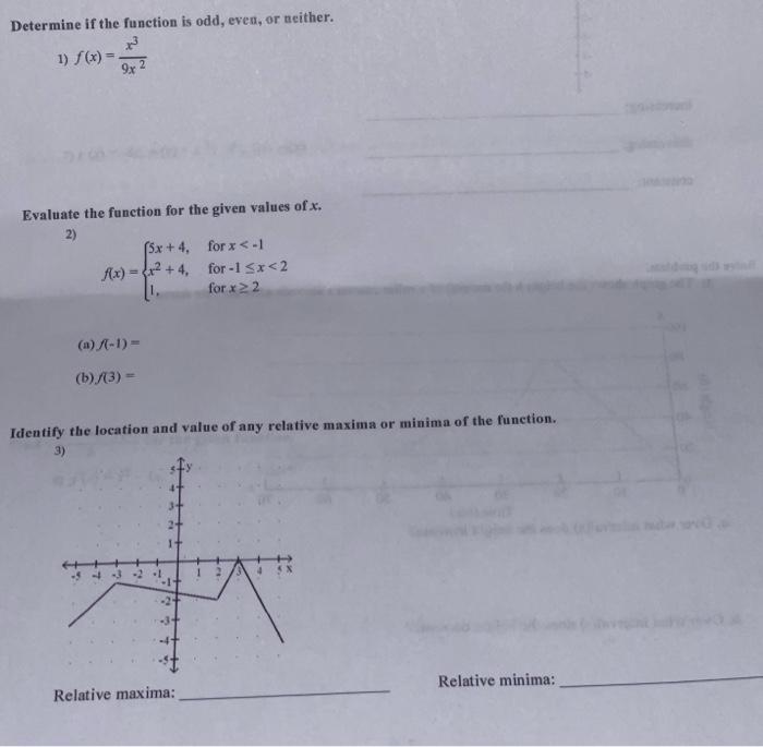 Solved Determine if the function is odd, even, or neither. | Chegg.com