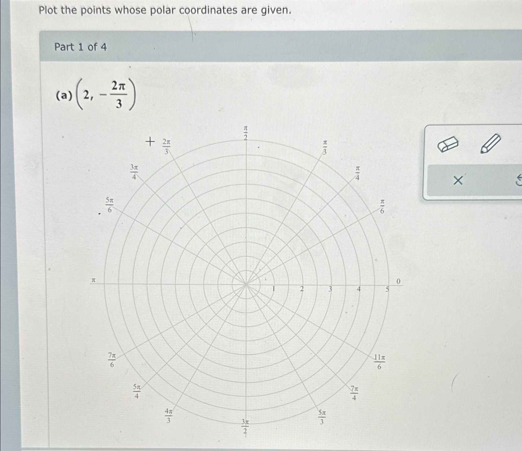 Solved Plot the points whose polar coordinates are | Chegg.com