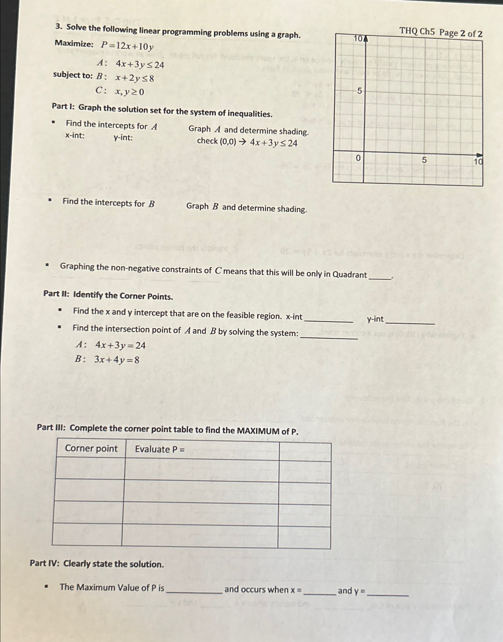 Solved Solve the following linear programming problems using | Chegg.com