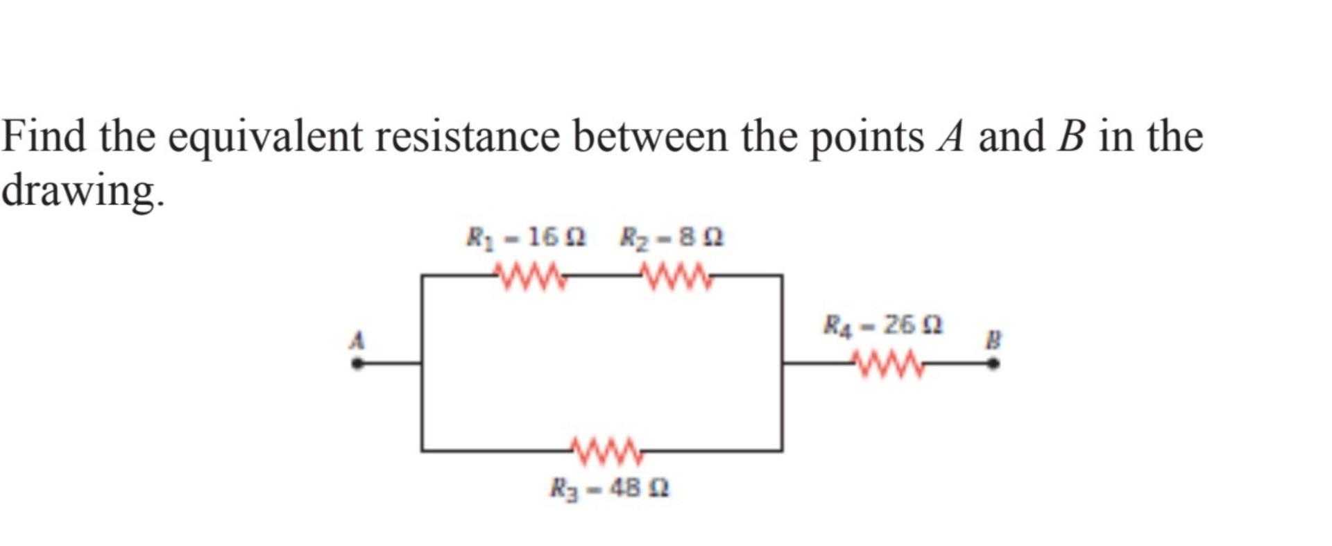 Solved Find the equivalent resistance between the points A | Chegg.com