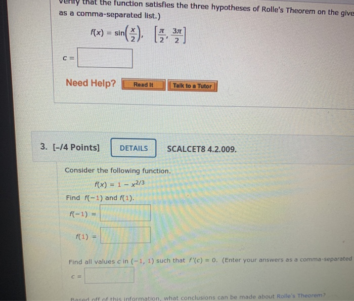 Solved Verify That The Function Satisfies The Three