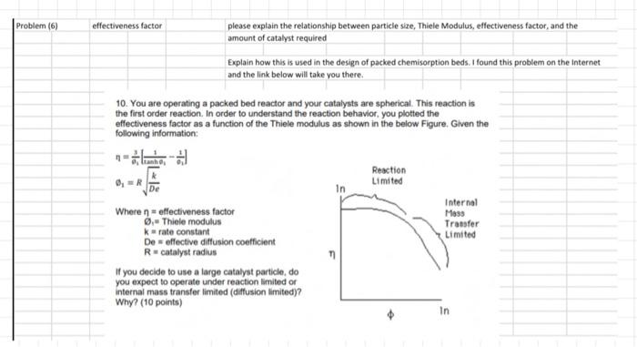 Solved Problem 6 Effectiveness Factor Please Explain Th Chegg Com