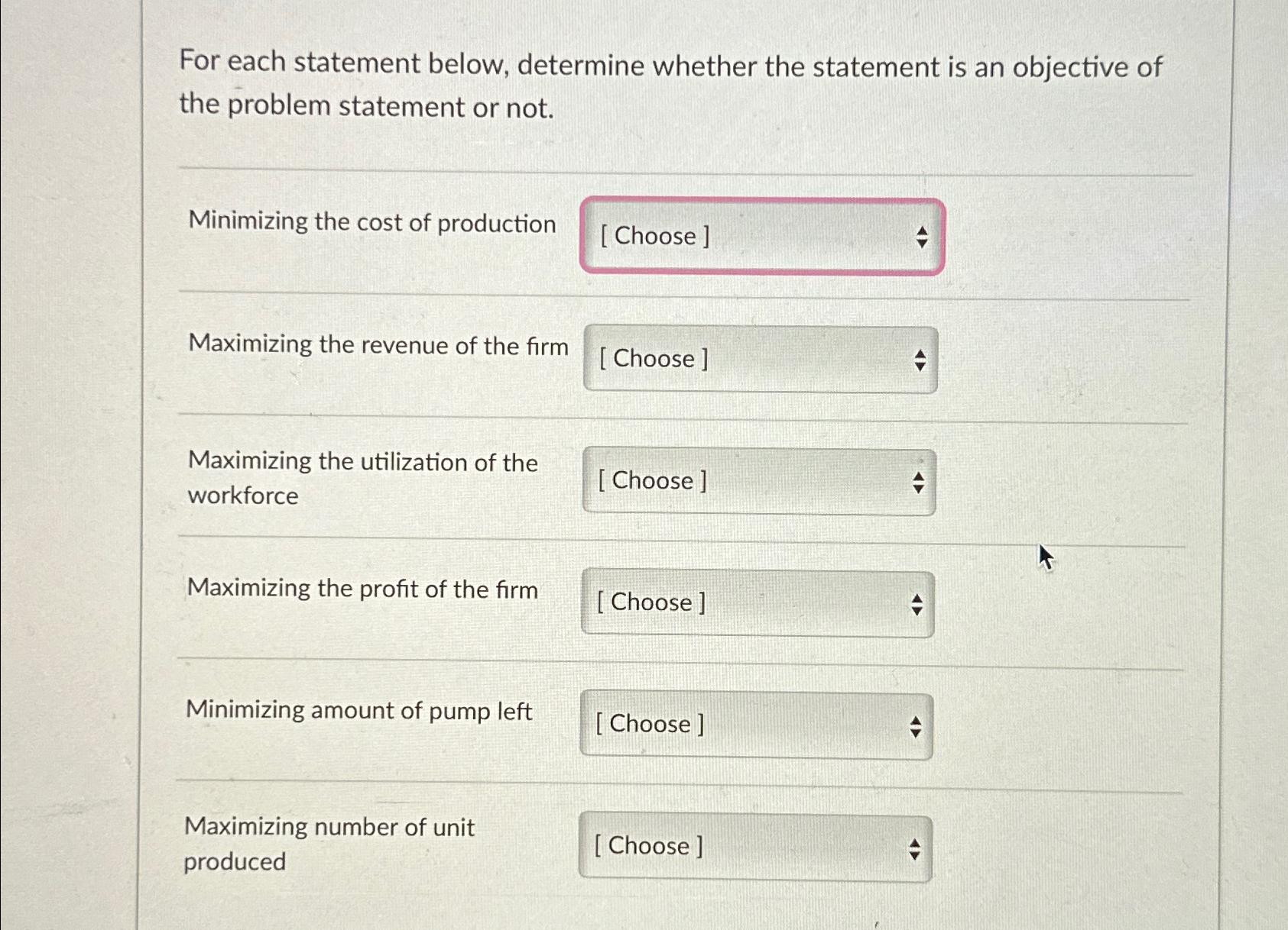 Solved For each statement below, determine whether the | Chegg.com